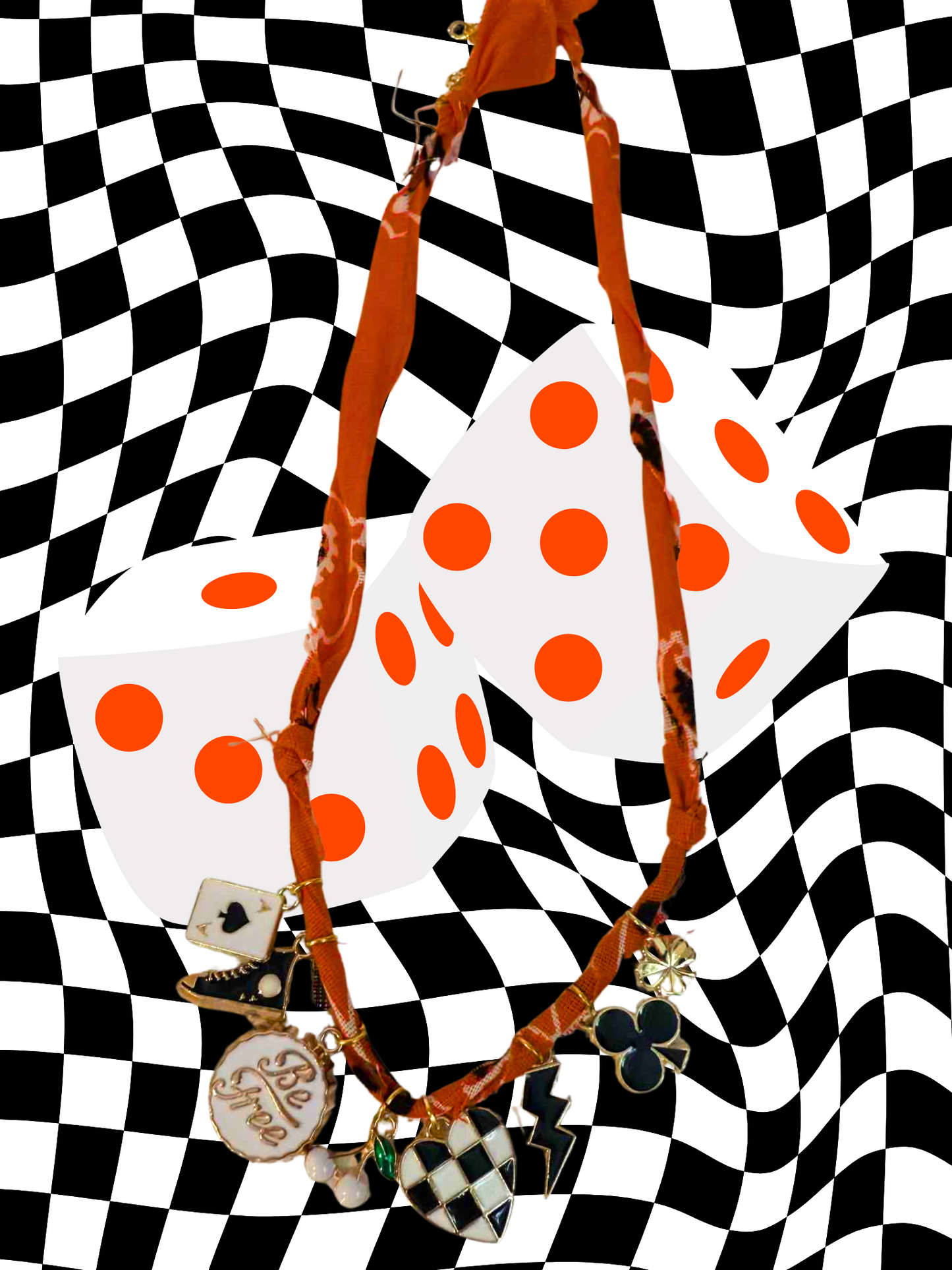 Motorhead Bandana Charm Necklace