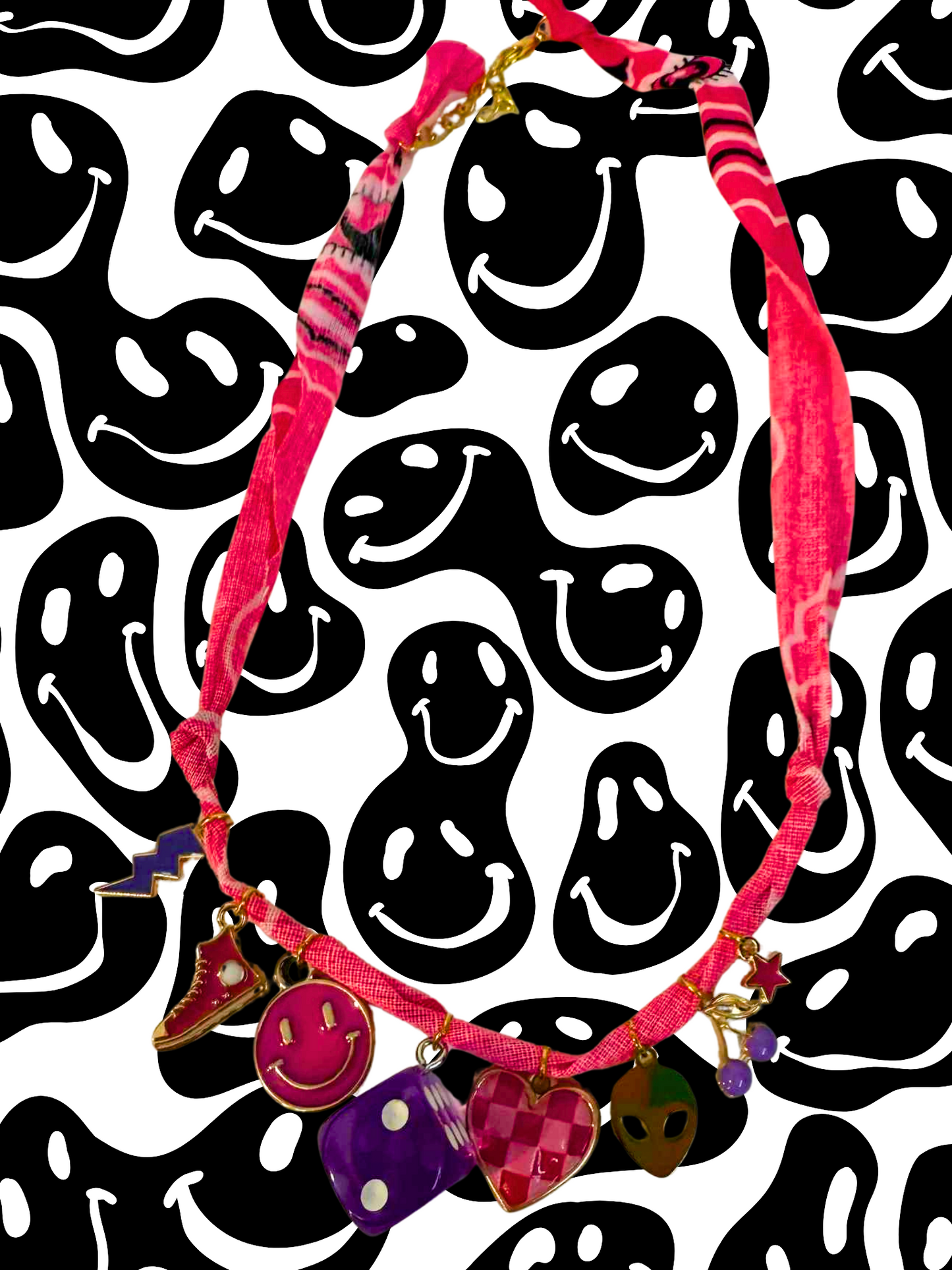 Might Even be a Rockstar Bandana Charm Necklace