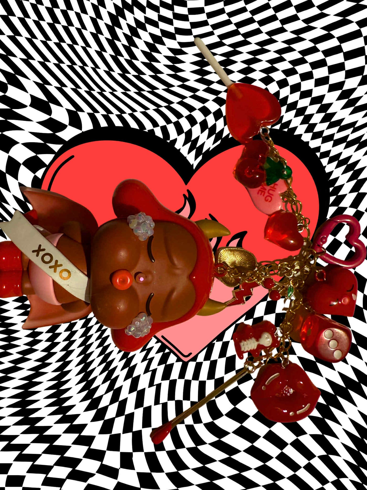 Kiss Kiss- Devil Vers. Crybaby Keychain