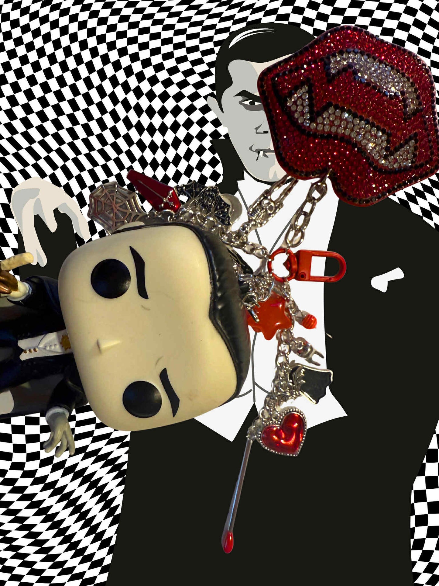 Dracula Figure Keychain