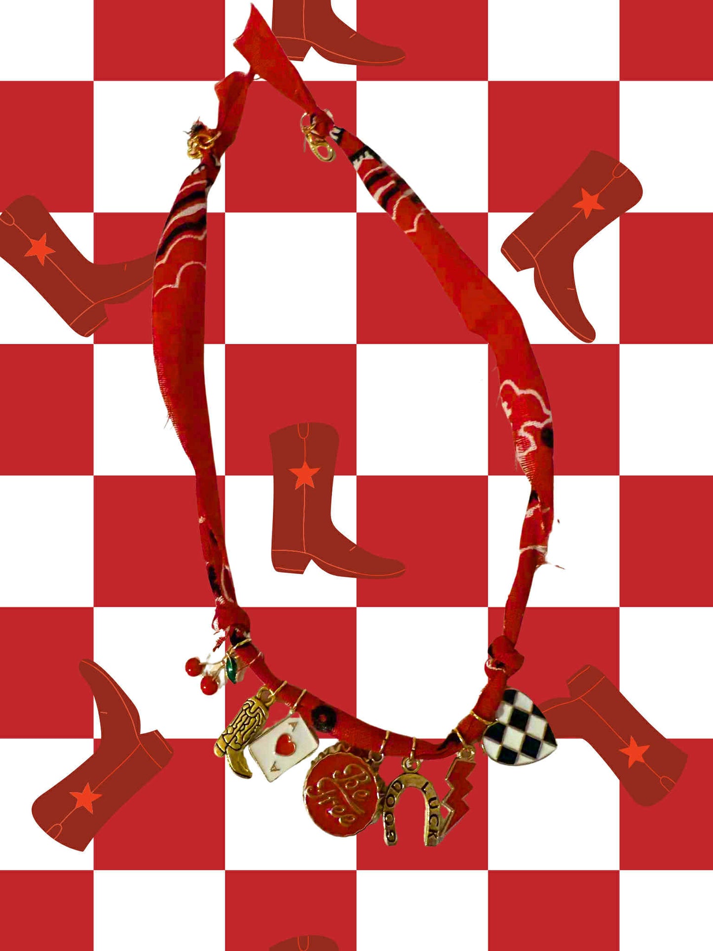 Choosing Wild Bandana Charm Necklace