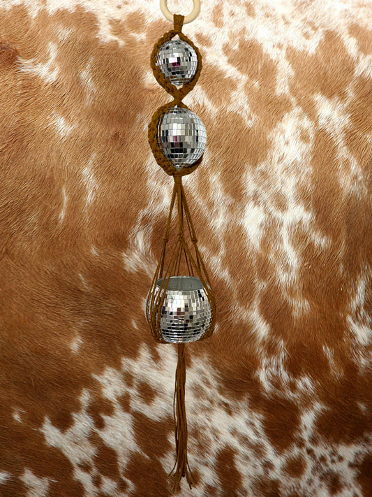 Disco in the Desert Macrame Disco Ball Hanger