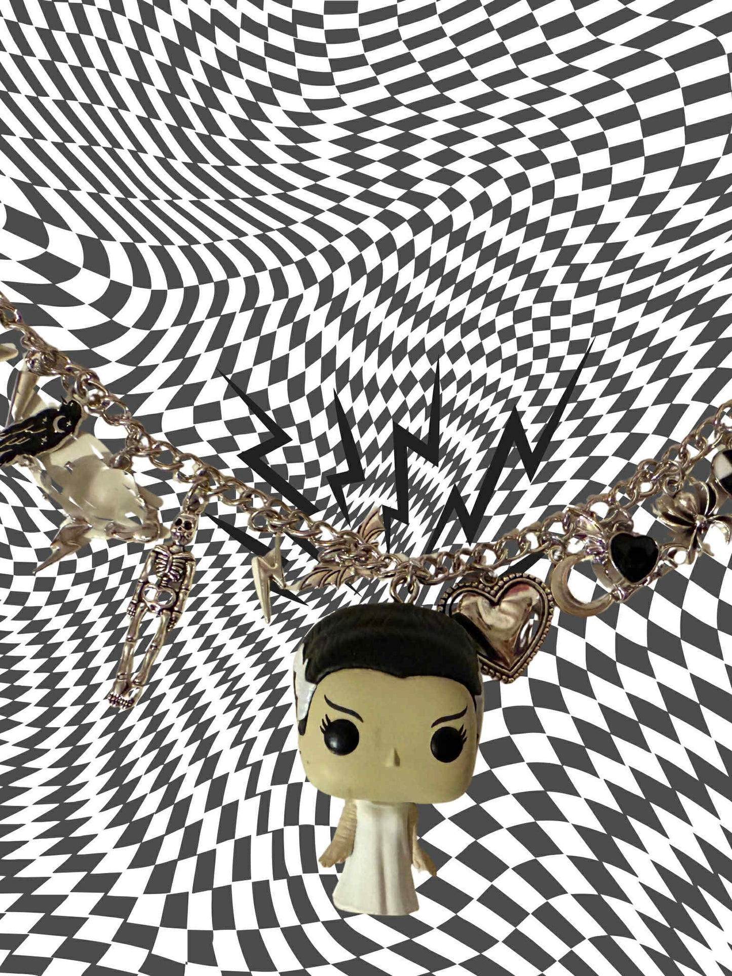 Bride of Frankenstein Purse Charm