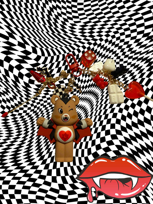 Tenderheart Bear as Dracula Monster Keychain