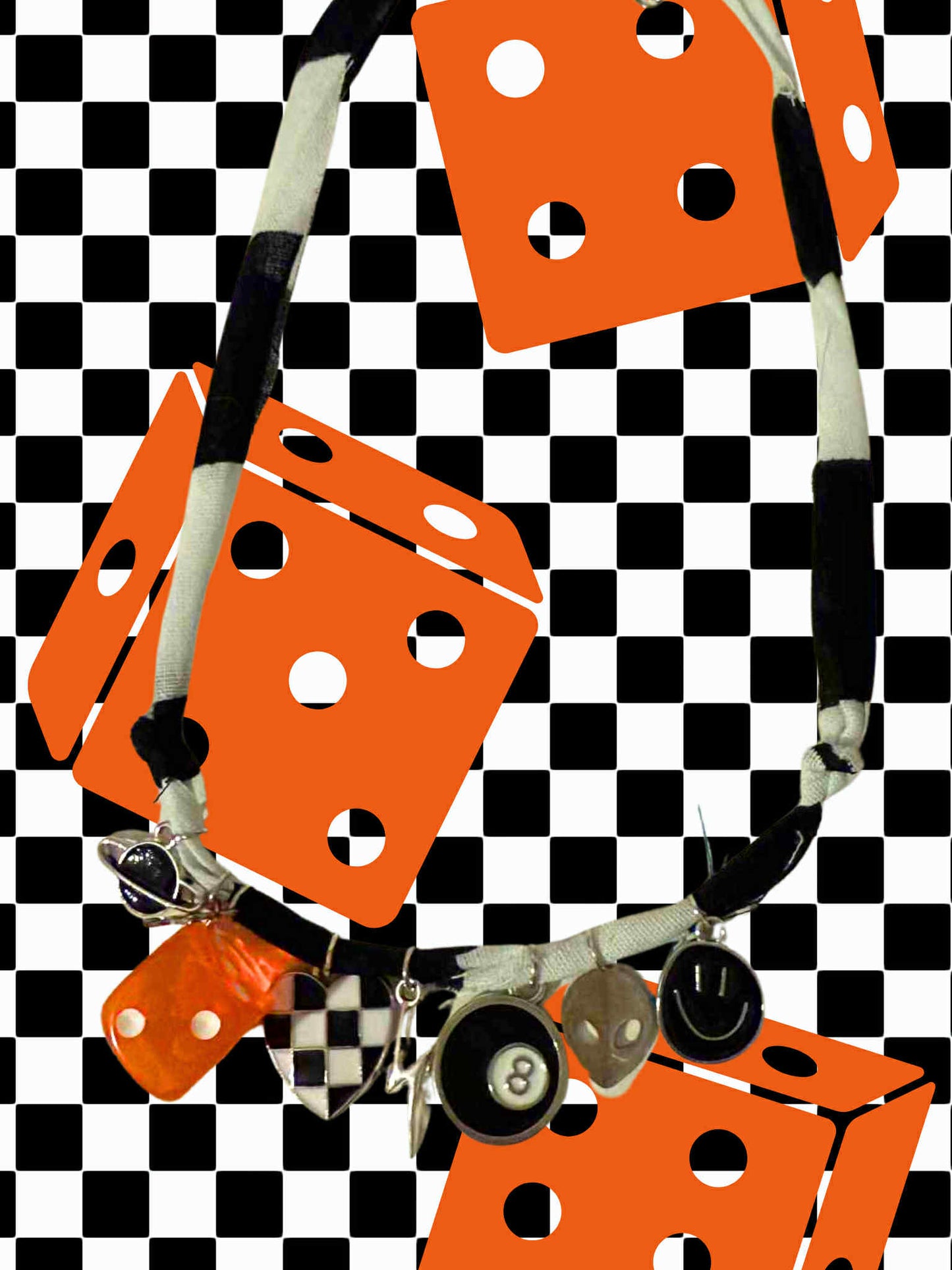 Far out There Bandana Charm Necklace