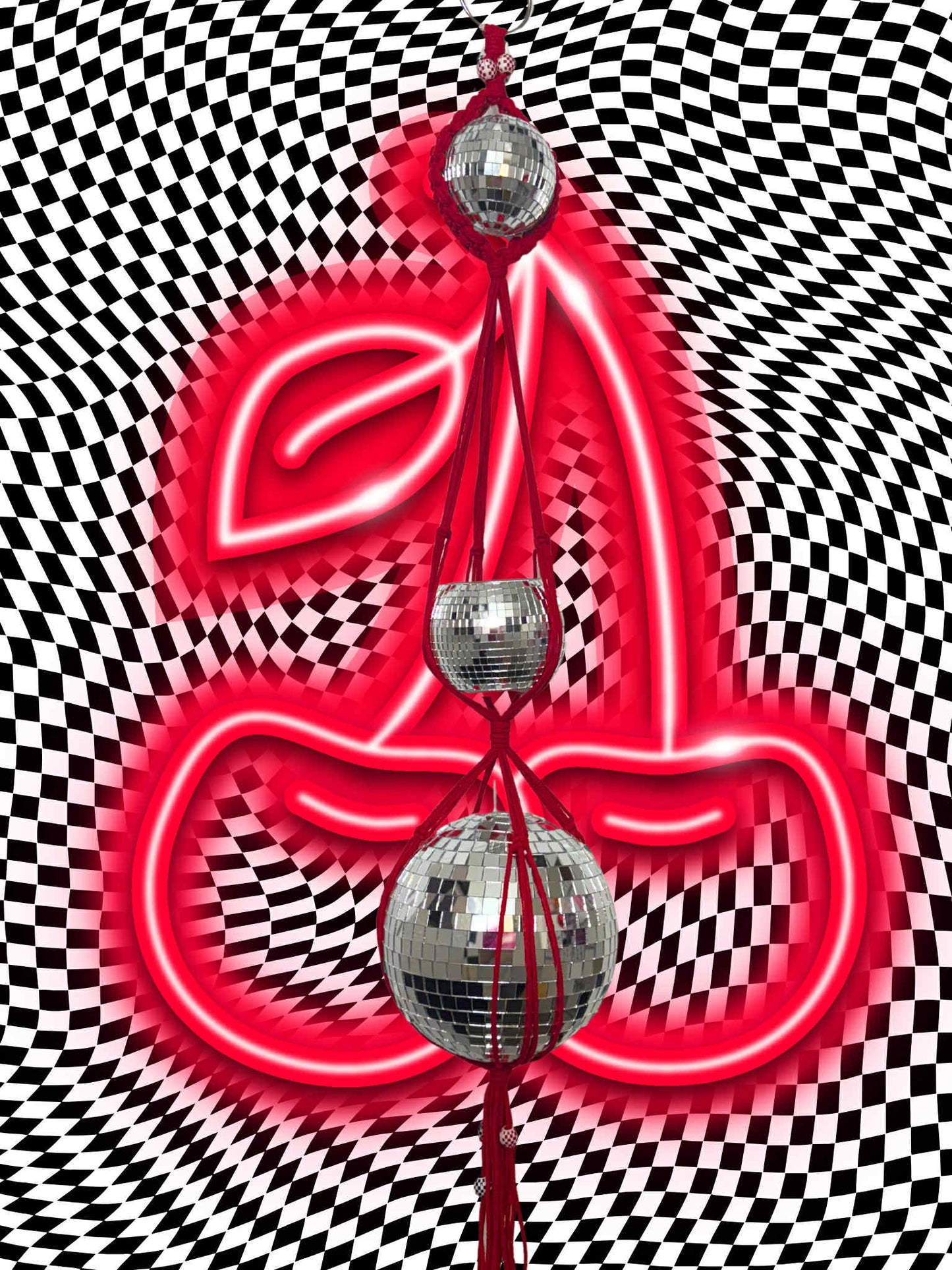 Catch Me if You Can Macrame Disco Ball Hanger