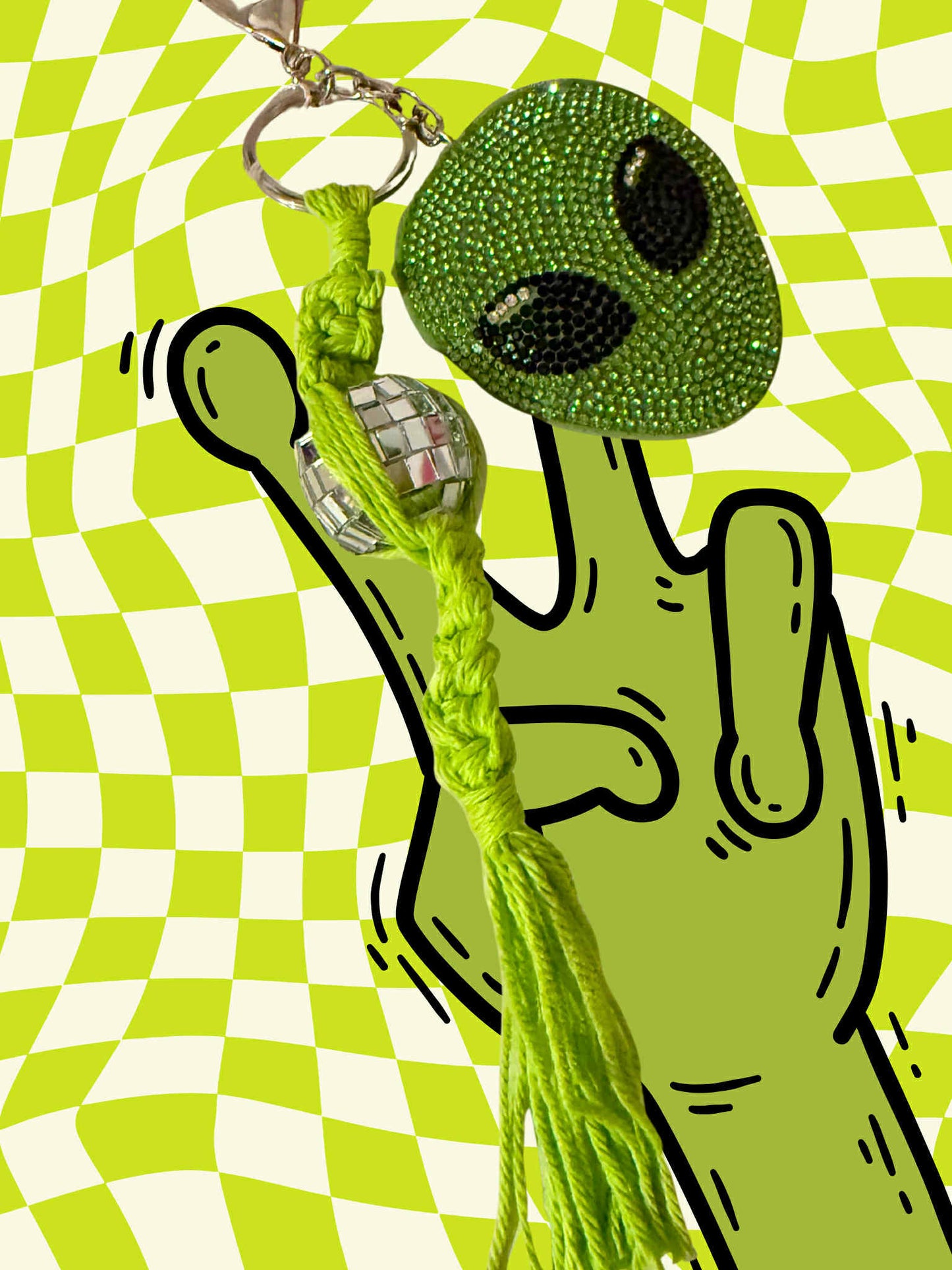 Out of this Galaxy Macrame Keychain