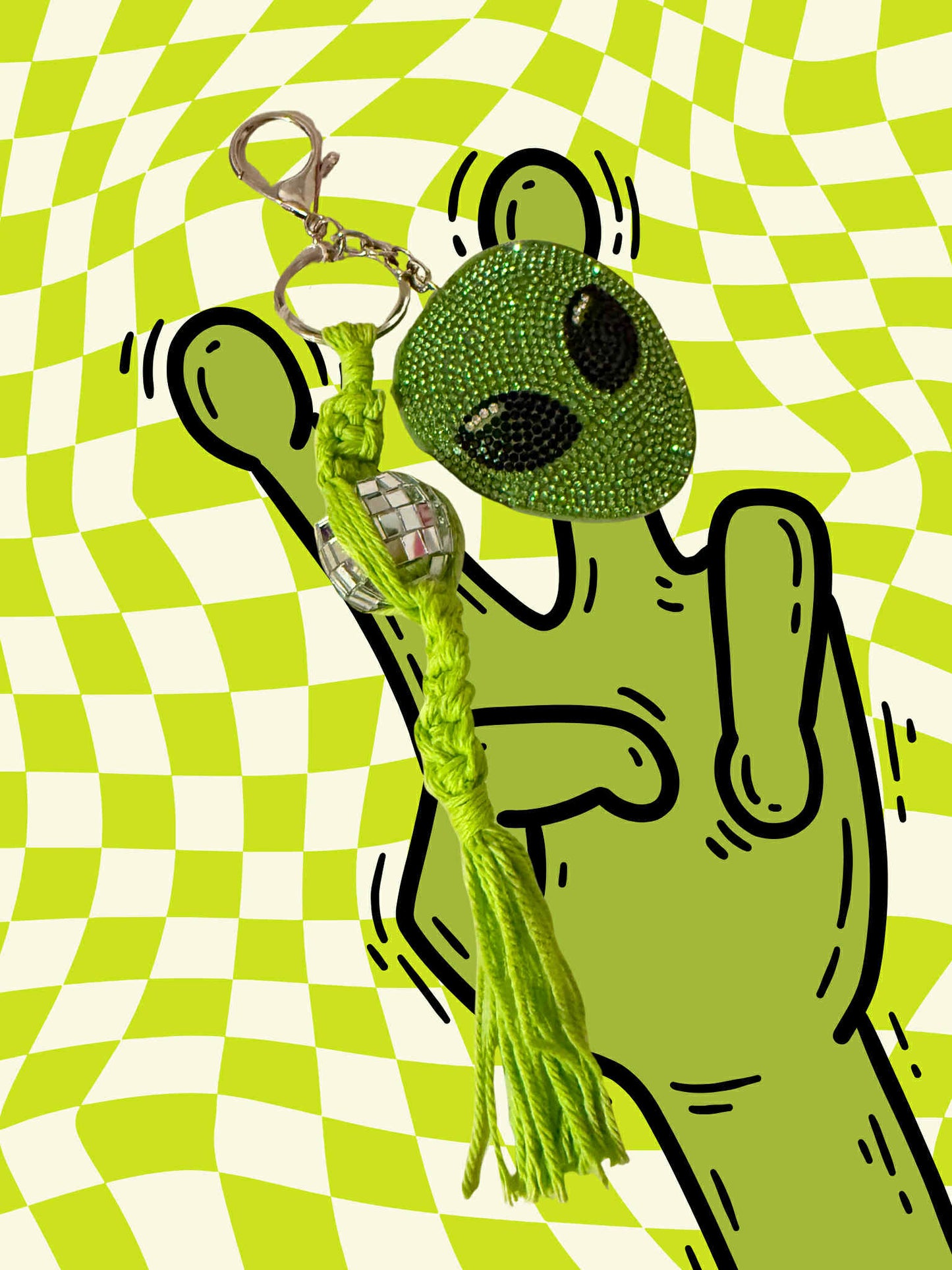 Out of this Galaxy Macrame Keychain