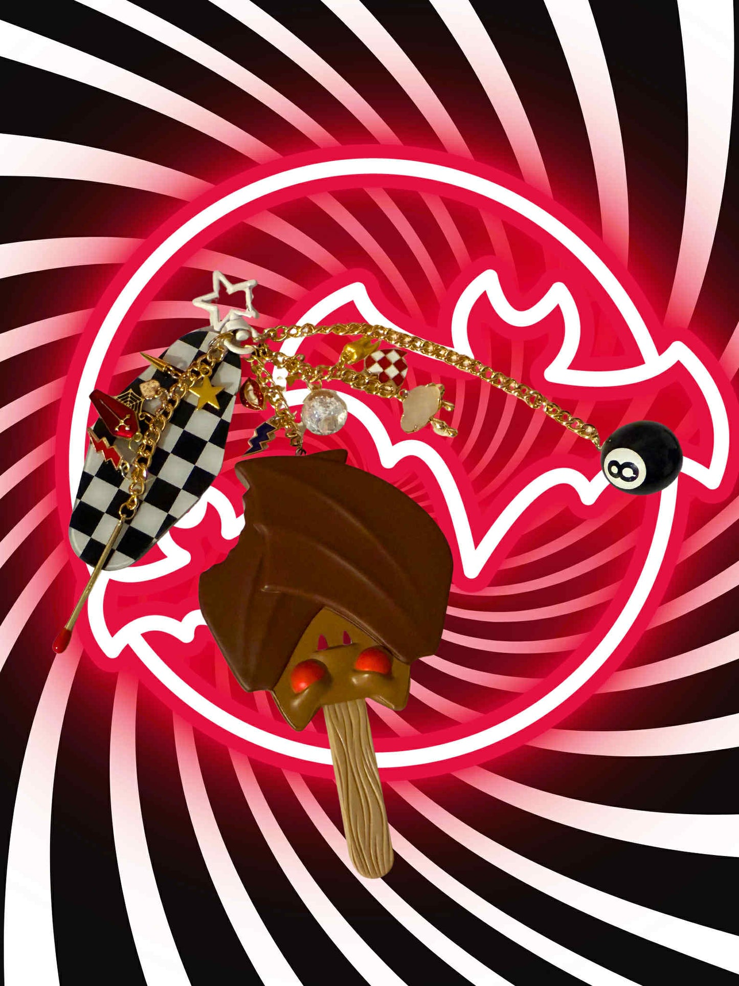 Meltz Bat Figure Keychain