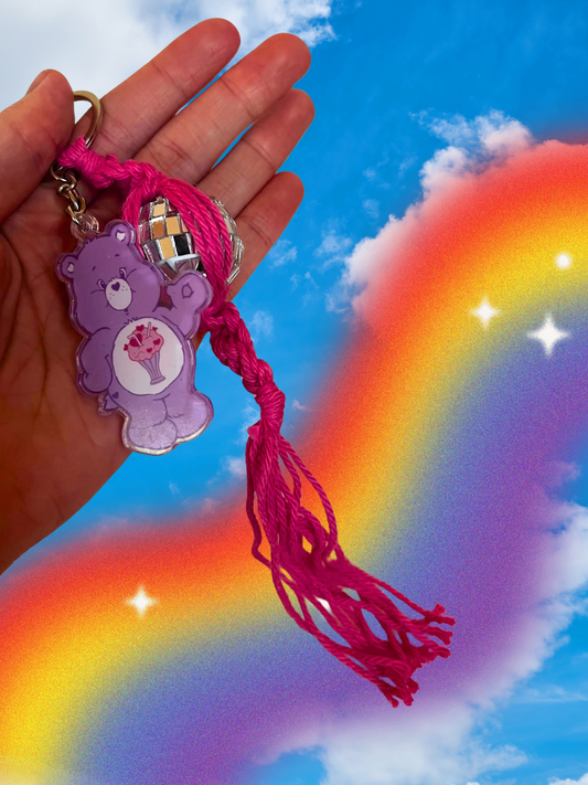Loverr Carebear Macrame Keychain